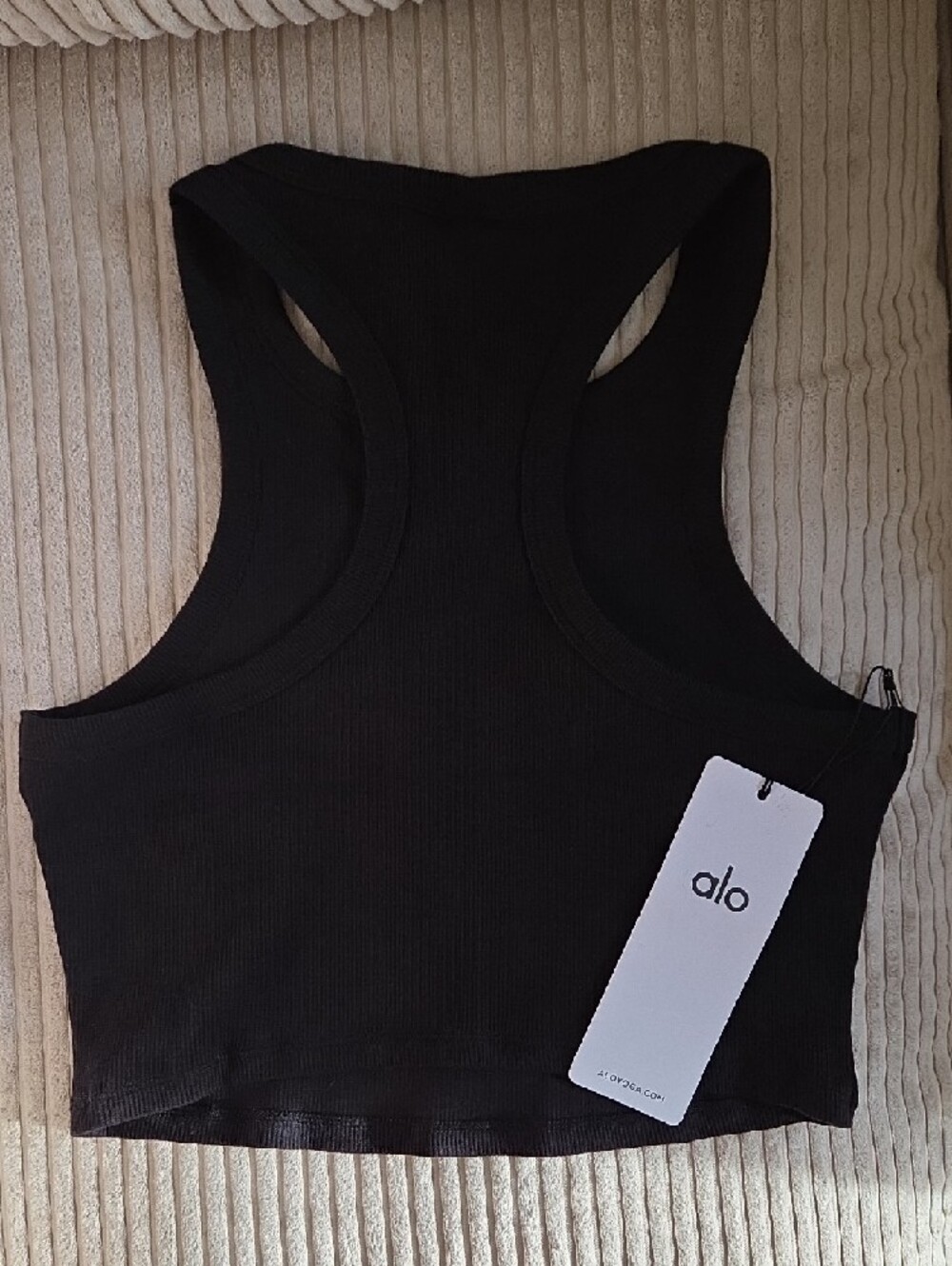Alo Yoga Aspire Ribbed Racerback Crop Tank - Picture 4 of 4